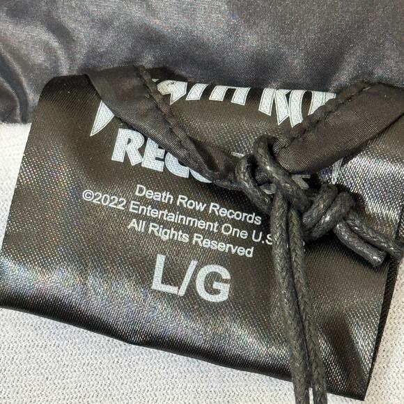 Death Row Records 1991 Jacket Size Large L Black Windbreaker LA HIP HOP Y2K Rap - Picture 3 of 13